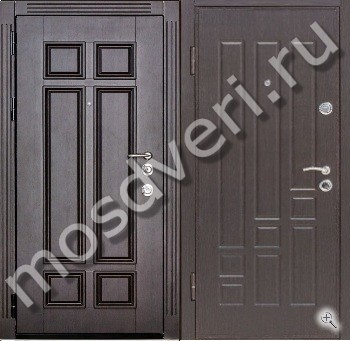 Стальная дверь в квартиру тёмного цвета с отделкой МДФ - купить от производителя Мосдвери Стальная дверь в квартиру тёмного цвета с отделкой МДФ