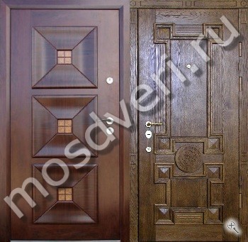 Квартирная дверь с утеплением из массива - купить от производителя Мосдвери Квартирная дверь с утеплением из массива
