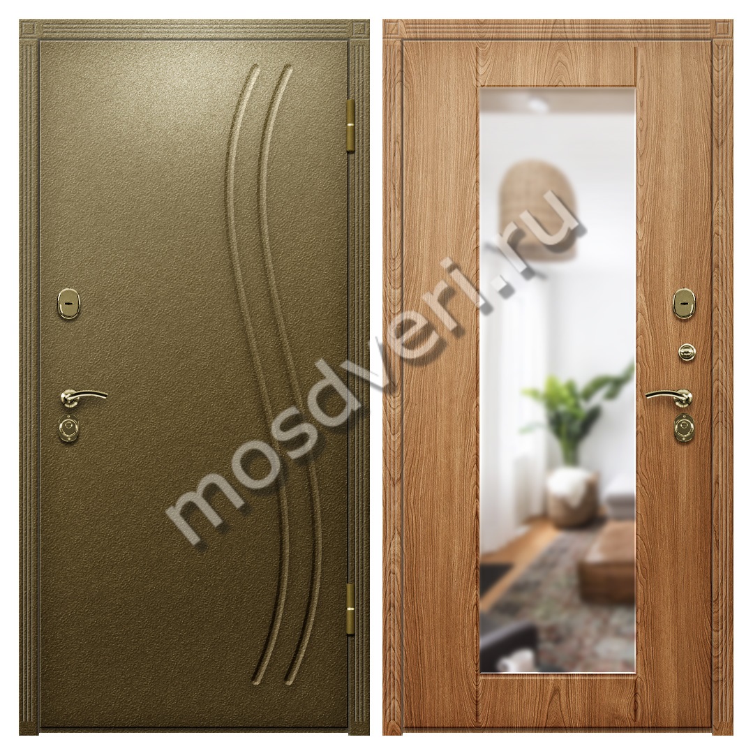 Входная дверь в квартиру с зеркалом и шумоизоляцией - купить от производителя Мосдвери Входная дверь в квартиру с зеркалом и шумоизоляцией