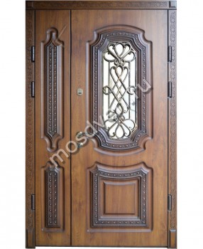 Оригинальная входная дверь с ковкой SK-46 - купить от производителя Мосдвери Оригинальная входная дверь с ковкой SK-46