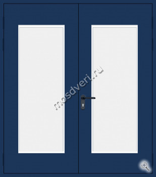 Дверь противопожарная металлическая остекленная - купить от производителя Мосдвери Дверь противопожарная металлическая остекленная