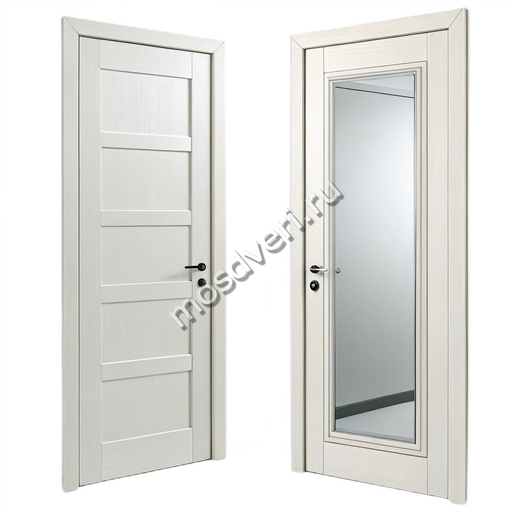 Дверь с отделкой МДФ и зеркалом