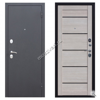 Уличная дверь порошок и МДФ с черным молдингом - купить от производителя Мосдвери Уличная дверь порошок и МДФ с черным молдингом