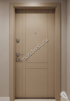 Дизайнерская входная дверь в квартиру бежевая - купить от производителя Мосдвери Дизайнерская входная дверь в квартиру бежевая