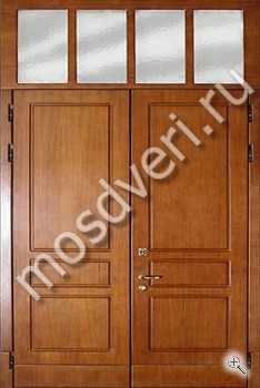 Элитная подъездная дверь МДФ со стеклянной фрамугой - купить от производителя Мосдвери Элитная подъездная дверь МДФ со стеклянной фрамугой